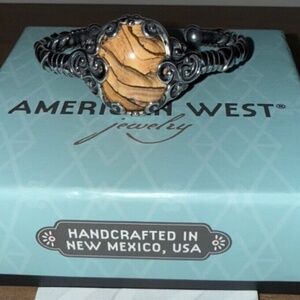 Carolyn Pollack 925 Sterling Silver VNTG Picture Jasper Ornate Cuff Bracelet NEW